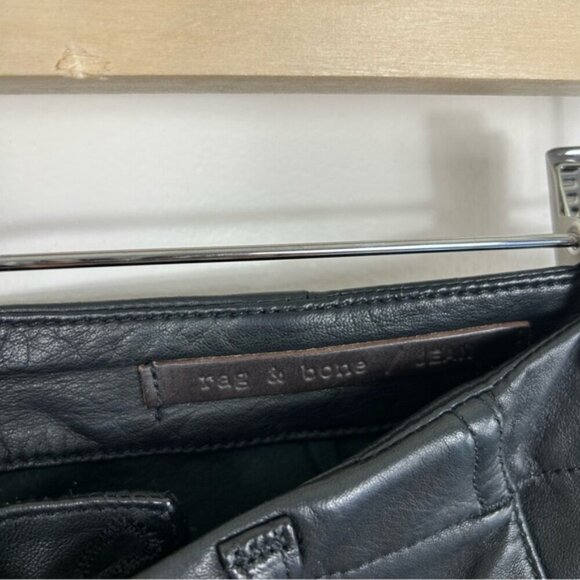 Rag & Bone Pajama Genuine Lamb Leather Black Jogger Pants sz 24 - Picture 8 of 8